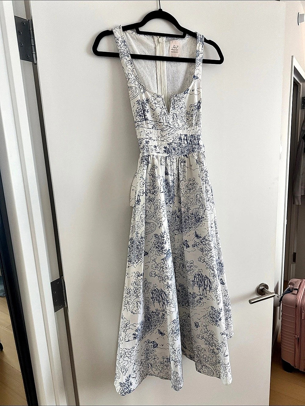 Cinq à Sept Zoey Sleeveless Belted Stretch Cotton Toile Dress Toile Maxi Dress